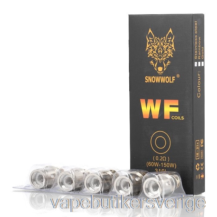Vape Sverige Snowwolf Wolf Wf Utbytesspolar 0,2ohm Wf Coils (rostfritt Stål)